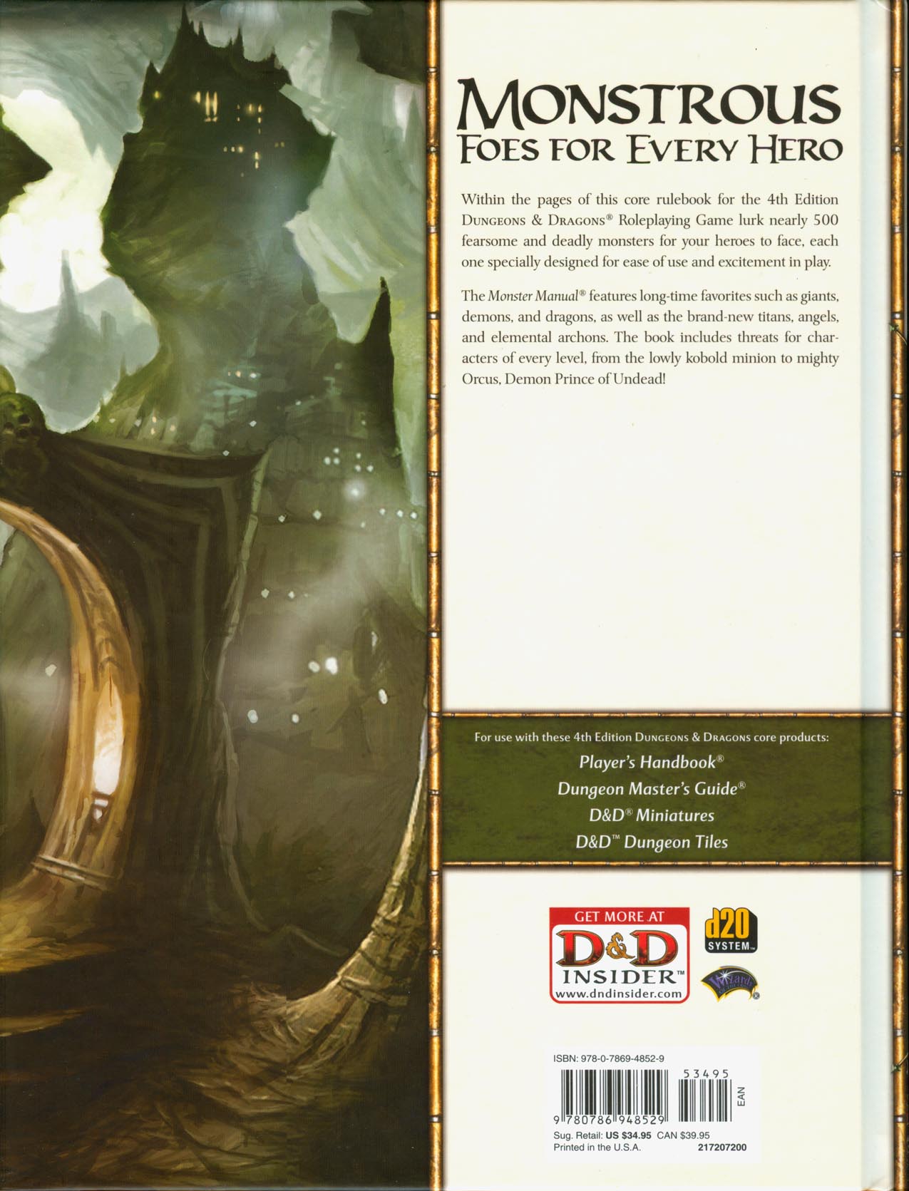 DUNGEONS & DRAGONS - MONSTER MANUAL - 21720 - RPG RELIQUARY