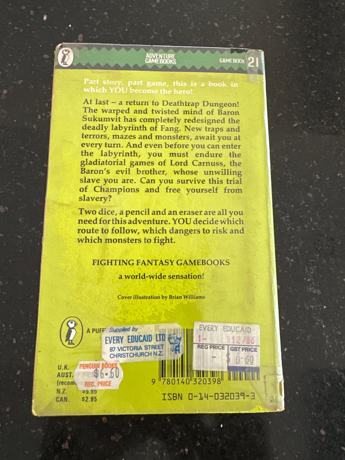 Fighting Fantasy 21 - Trial of Champions (Gamebook) - Contacted - RPG RELIQUARY