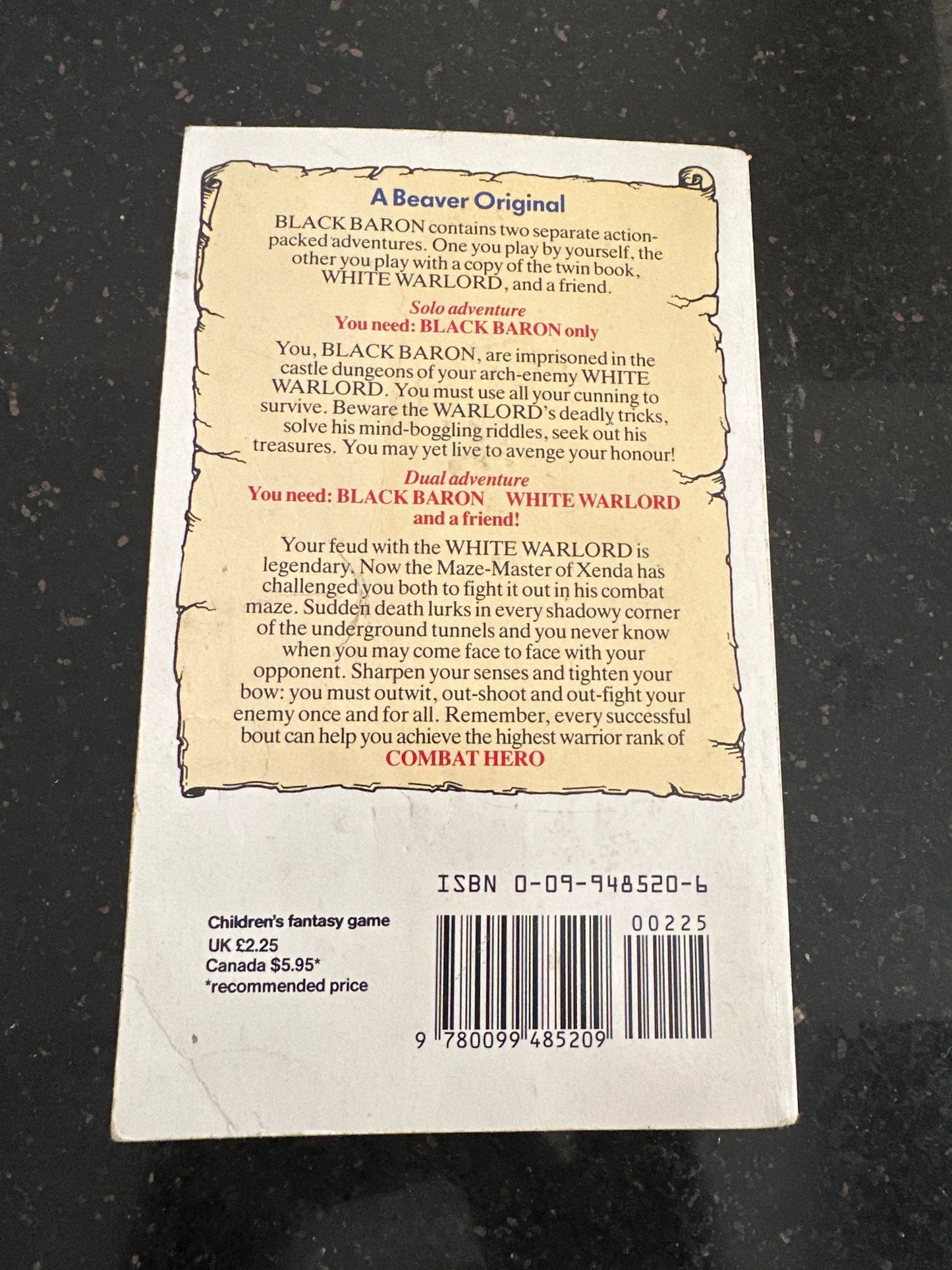 Combat Heroes - Black Baron: Combat Heroes (Gamebook Series) - RPG RELIQUARY