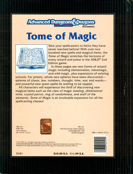 DUNGEONS & DRAGONS - TOME OF MAGIC - 2121 - RPG RELIQUARY