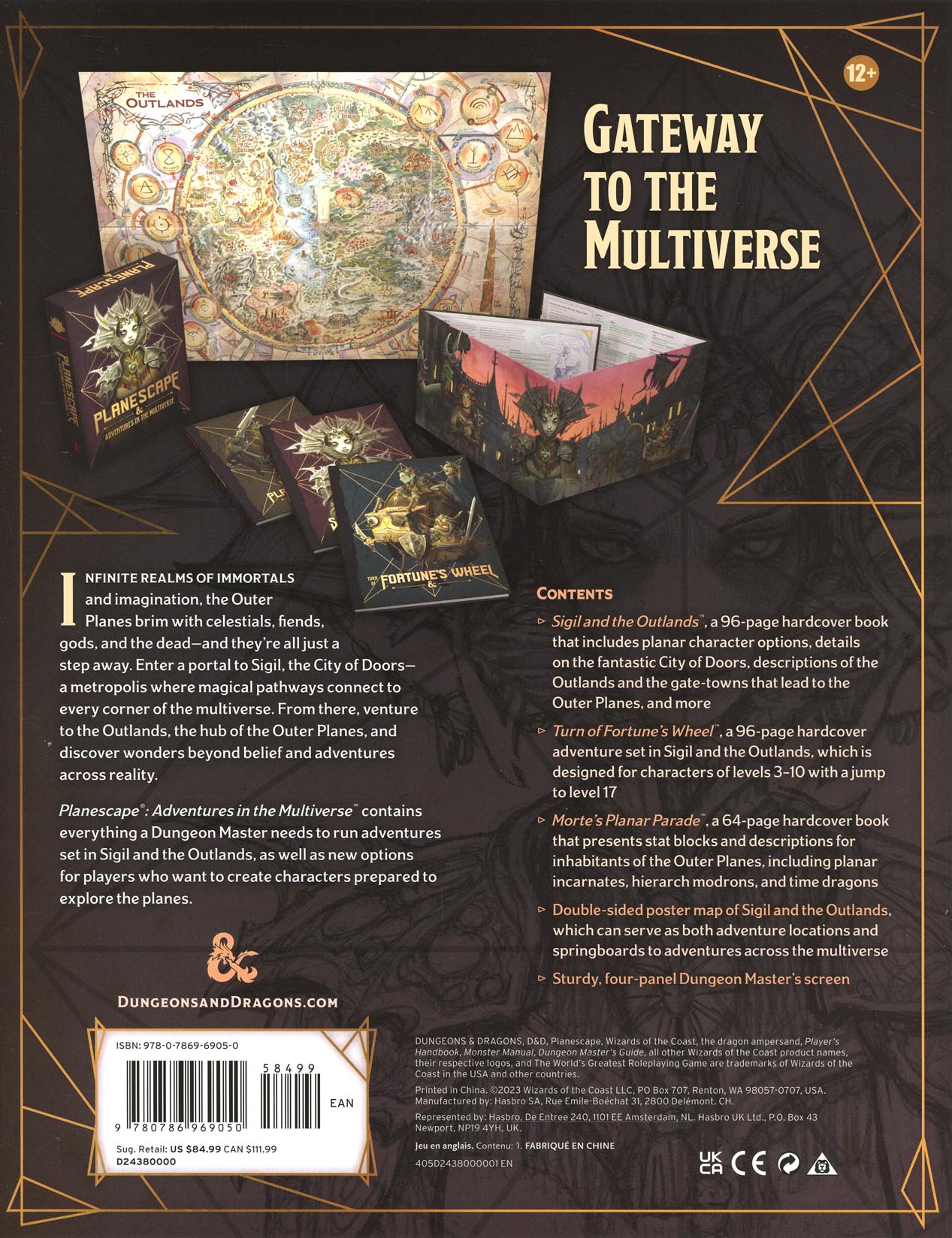 DUNGEONS & DRAGONS - PLANESCAPE: ADVENTURES IN THE MULTIVERSE - D2438 - RPG RELIQUARY