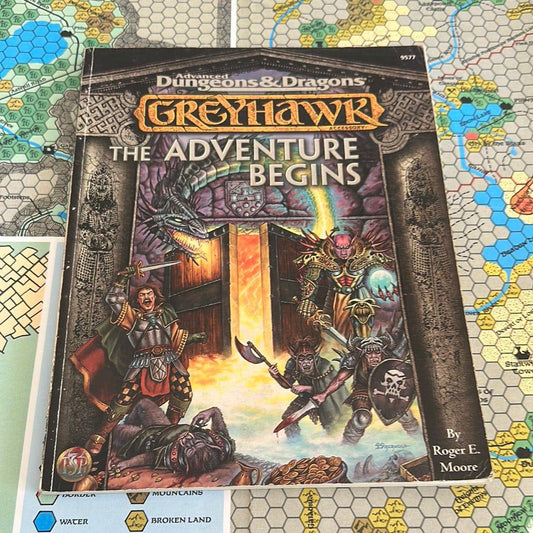 DUNGEONS & DRAGONS - GREYHAWK ACCESSORY THE ADVENTURE BEGINS - 9577 - RPG RELIQUARY