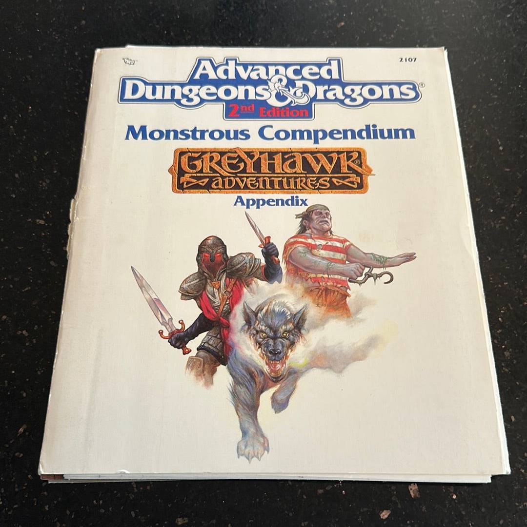 DUNGEONS & DRAGONS - MONSTROUS COMPENDIUM GREYHAWK ADVENTURES APPENDIX - 2107 - RPG RELIQUARY