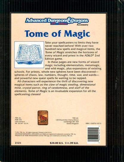 DUNGEONS & DRAGONS - TOME OF MAGIC - 2121 - RPG RELIQUARY