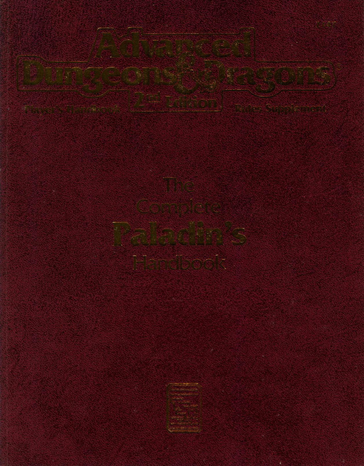 DUNGEONS & DRAGONS - THE COMPLETE PALADINS HANDBOOK 2147 2ND EDITION PHBR12 - RPG RELIQUARY