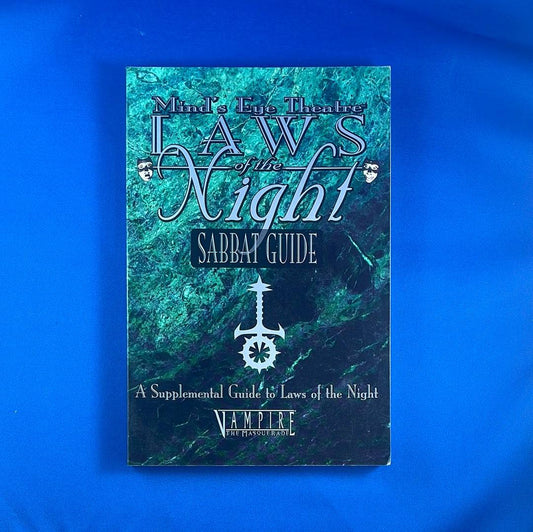 VAMPIRE THE MASQUERADE - MINDS EYE THEATRE - LAWS OF THE NIGHT - SABBAT GUIDE - WW5018 - PLAY COPY TATTY - RPG RELIQUARY