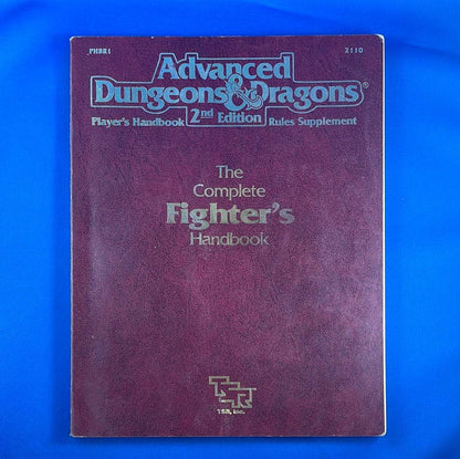DUNGEONS & DRAGONS - THE COMPLETE FIGHTERS HANDBOOK 2110 2ND EDITION PHBR1 - RPG RELIQUARY