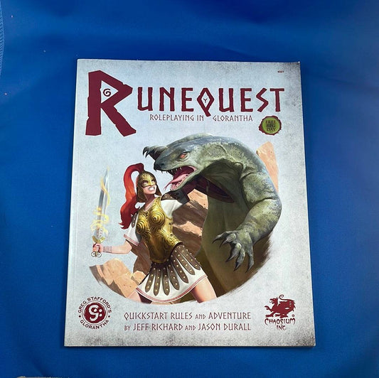 RUNEQUEST - QUICKSTART RULES AND ADVENTURE - CHA4027 CHAOSIUM INC - RPG RELIQUARY