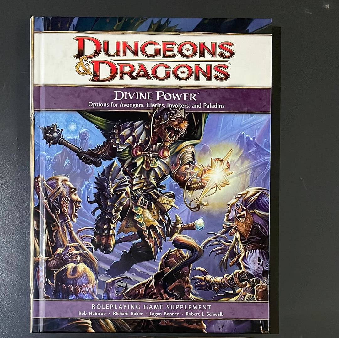 DUNGEONS & DRAGONS - DIVINE POWER - OPTIONS FOR AVENGERS CLERICS INVOKERS & PALADINS - 21790 4TH EDITION - RPG RELIQUARY