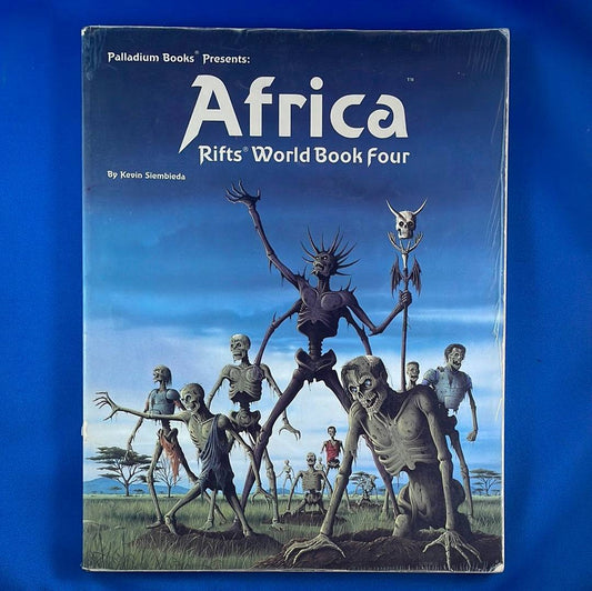 RIFTS - WORLD BOOK FOUR - AFRICA 1ST PRINT (BLUE COVER) - PAL808 PALLADIUM BOOKS - RPG RELIQUARY