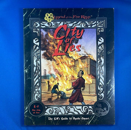 LEGEND OF THE FIVE RINGS - CITY OF LIES - GMS GUIDE FROM BOXED SET - AEG 3004 - RPG RELIQUARY